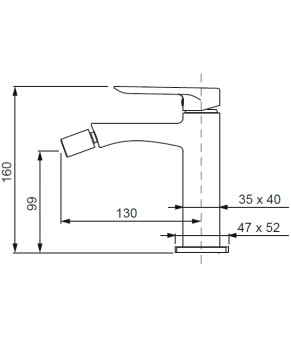 Смеситель для биде Koer KB-20028-07 (KR5304)