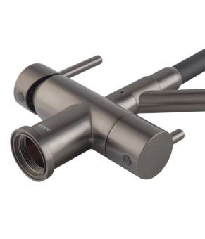 Смеситель для кухни KOER KB-72006-07 (KR3382) с силиконовым изливом и выходом для питьевой воды