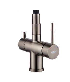 Смеситель для кухни KOER KB-72006-07 (KR3382) с силиконовым изливом и выходом для питьевой воды