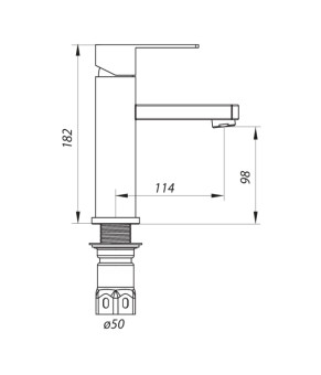 Змішувач для умивальника Zerix LR71033 (LL1464)
