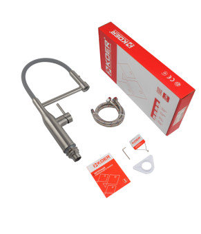 Кухонный смеситель KOER KI-70005-02 (нерж. сталь) (KR3388)