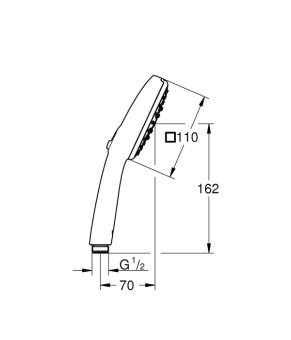 Ручний душ Grohe New Tempesta Cube 100 (27572003)