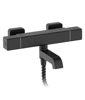 Термостатический смеситель для ванны Koer KB-47011-05 (Черный матовый) (KR4721)