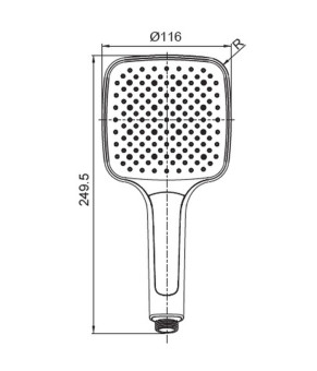 Лейка для душа Koer KP-0402-07 (3 функции) (KR4989)