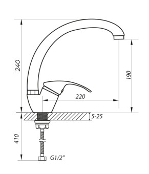 Змішувач для кухні Zerix YUB 279 (ZX0107)