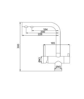 Смеситель для кухни KOER KB-72001-01 (KR3391) с выходом для питьевой воды