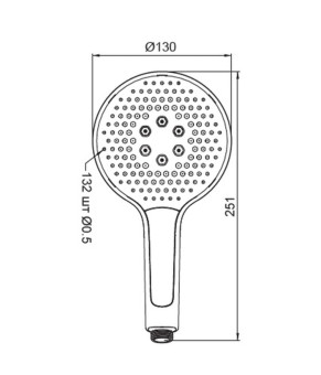 Лейка для душа Koer KP-0401-05 (3 функции) (KR4981)
