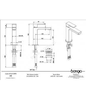 Смеситель для раковины Bongio Line 67621BIPR