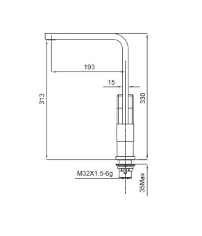Смеситель для кухни Koer KB-70010-01 хром (KR3488)