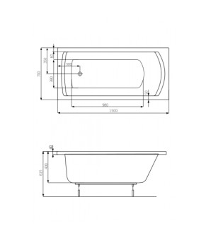 Ванна Roca Linea 150x70 A24T010000