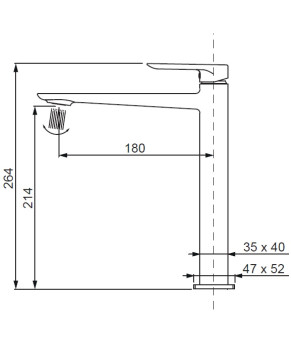 Смеситель для умывальника Koer KB-11028-01 высокий (KR5293)