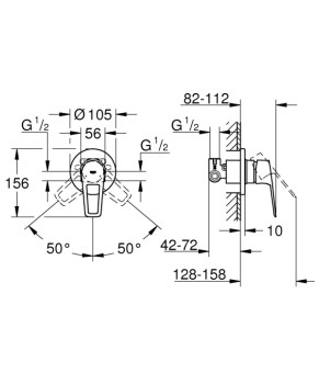 Набір для гігієн.душу Grohe BauLoop New (UA11104202)