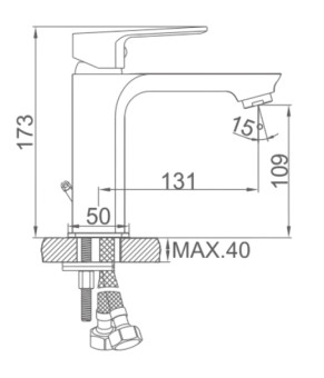 Смеситель для раковины Ibergrif Trento M11006 (LL2013)
