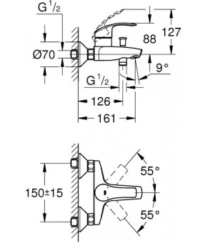 Набір змішувачів Grohe Eurosmart (124458)