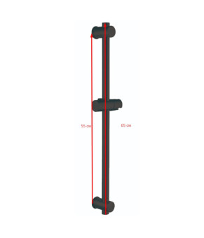 Стійка для душу Zerix BAR-SUS-001 Black з нерж.сталі SUS304 (ZX4939)
