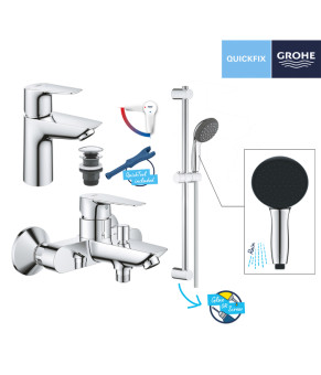 Набір змішувачів 3 в 1 для ванної кімнати Grohe QuickFix StartEdge S-Size UA202501SE