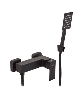 Змішувач для душу Zerix KUB-003 Black з нерж. сталі SUS304 (кол. чорний) (ZX4848)