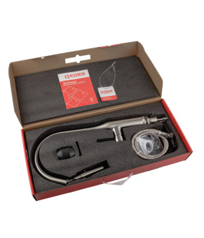 Кухонный смеситель KOER KI-70004-02 с выдвижным изливом (нерж. сталь) (KR3385)