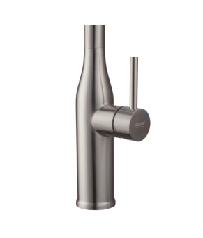 Кухонный смеситель KOER KI-70004-02 с выдвижным изливом (нерж. сталь) (KR3385)