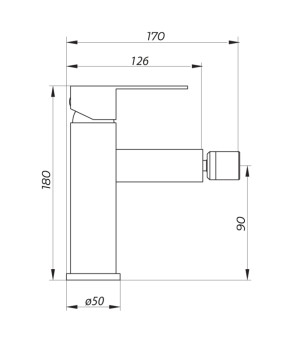 Змішувач для біде Zerix LR75033 (LL1669)