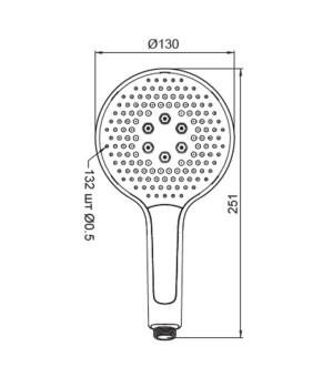 Лейка для душа Koer KP-0401-01 (3 функции) (KR4979)