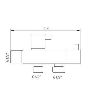 Кран для гигиен. душа и бачка унитаза Zerix LRH507-1 (без лейки) (LL1211)