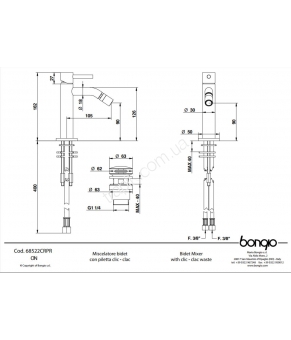 Смеситель для биде BONGIO ON 68622NEPR