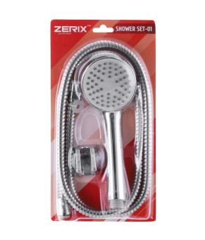 Душовий набір (шланг, лійка, кронштейн) Zerix SHOWER SET-01 (ZX3068)