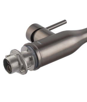 Смеситель для кухни Koer KI-70026-07 с гибким черным изливом (KR5211)