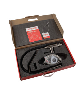 Смеситель для кухни Koer KI-70026-07 с гибким черным изливом (KR5211)