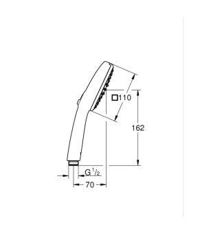 Ручний душ Grohe Tempesta Cube 110 2 режими (26746003)