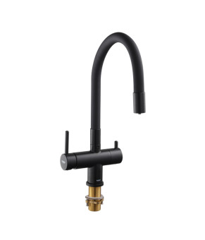 Кухонный смеситель KOER KB-72002-05 с силиконовым изливом и выходом для питьевой воды (KR3384)