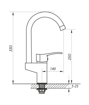 Змішувач для кухні Zerix VOX 279 (ZX0213)