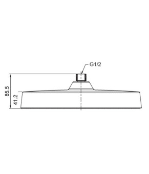 Лейка для душа потолочная Koer KP-0403-07-OH 300мм (KR4998)
