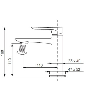 Змішувач для умивальника Koer KB-10028-07 (KR5292)