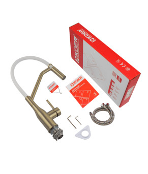 Смеситель для кухни Koer KI-70026-12 с гибким силиконовым изливом (KR5212)