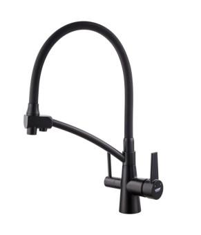 Кухонный смеситель KOER KB-72003-05 с силиконовым изливом и выходом для питьевой воды (KR3376)