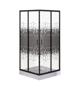 Душова кабіна квадратна BRAVO NER L90TB.Mosaic (L90B.Mosaic)