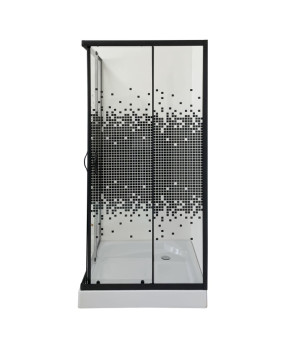 Душова кабіна квадратна BRAVO NER L90TB.Mosaic (L90B.Mosaic)
