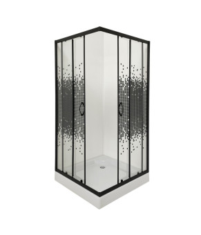 Душова кабіна квадратна BRAVO NER L90TB.Mosaic (L90B.Mosaic)