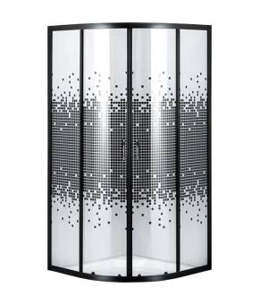 Душова кабіна півкругла без піддона BRAVO WISLA N90TB.Mosaic