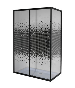 Душова кабіна прямокутна без піддона BRAVO NISA N120TB.Mosaic
