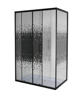 Душова кабіна прямокутна без піддона BRAVO NISA N120TB.Mosaic