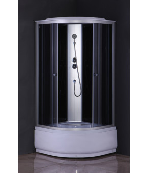 Бокс душевой без гидромассажа Mixxus STRONG SB 01-90x90x215-GR SATIN с высоким поддоном (MI6885)