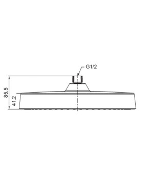 Лійка для душу стельова Koer KP-0403-03-OH 300мм (KR4996)