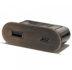 купити недорого Встраиваемый USB-порт ASA Versapick 1 USB (5v) + 1 TYPE C овальный старая бронза 060.29Z.00031