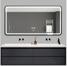 купити недорого Дзеркало DUSEL LED DE-M0065D Black 90смх70см сенсорне включення + підігрів