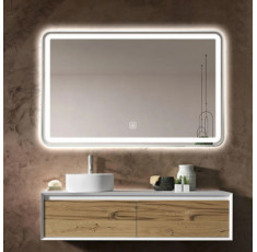 купити недорого Зеркало DUSEL LED DE-M0065D Silver 80смх65см сенсорне включення + + підігрів+ годинник/темп 606510