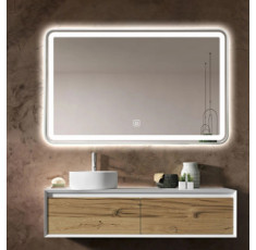 купити недорого Зеркало DUSEL LED DE-M0065D Silver 100смх75см сенсорне включення + підігрів+ годинник/темп, 606513