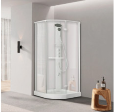Душевой бокс DUSEL AVENUE White Matt 95x95x210 стекло прозрачное, профиль белый 558003